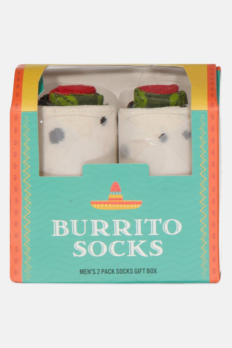 The Orrsum Sock Co Men 2 Pack Graphic Print Burrito Socks, Multicolor - Image 4