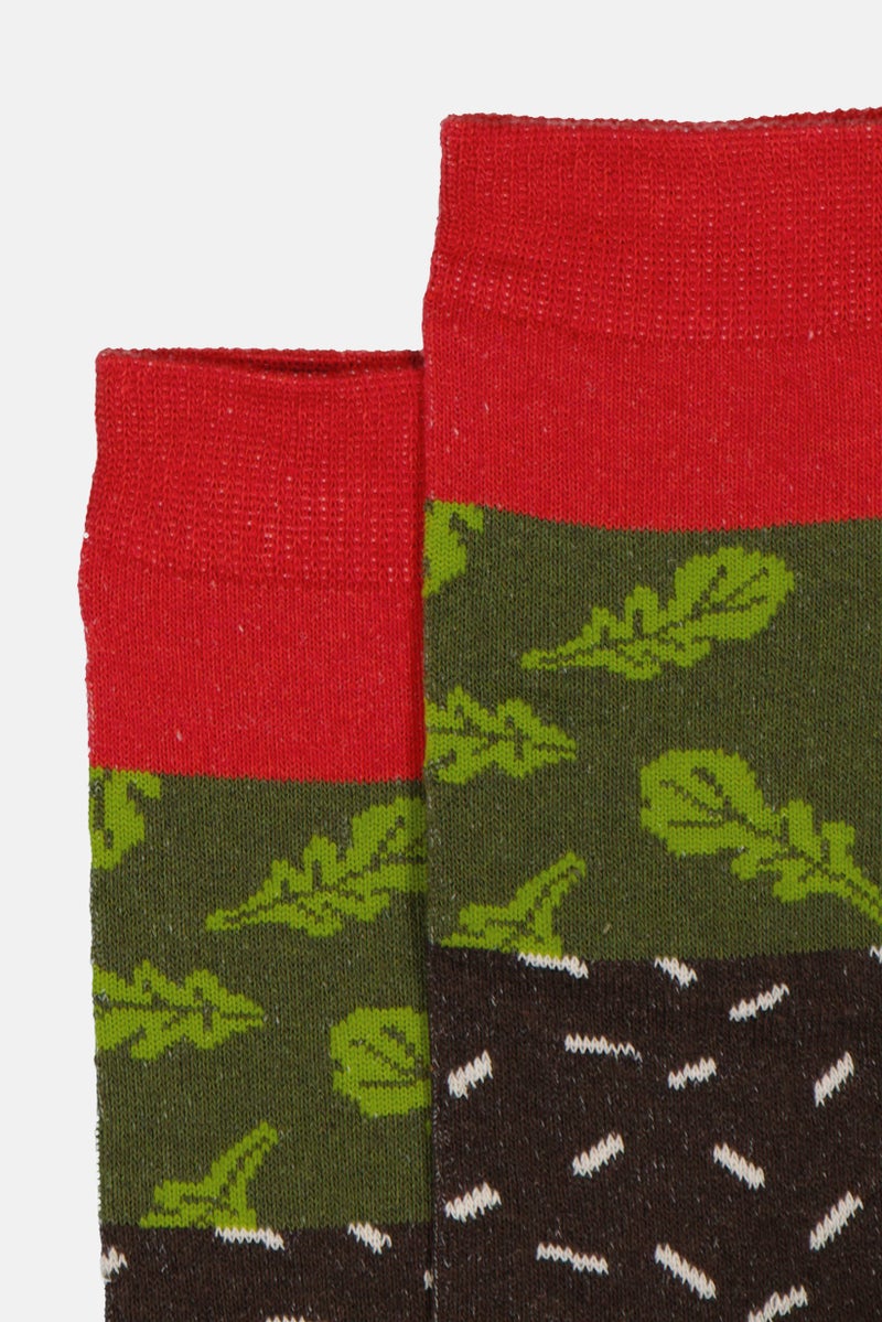 The Orrsum Sock Co Men 2 Pack Graphic Print Burrito Socks, Multicolor - Image 2