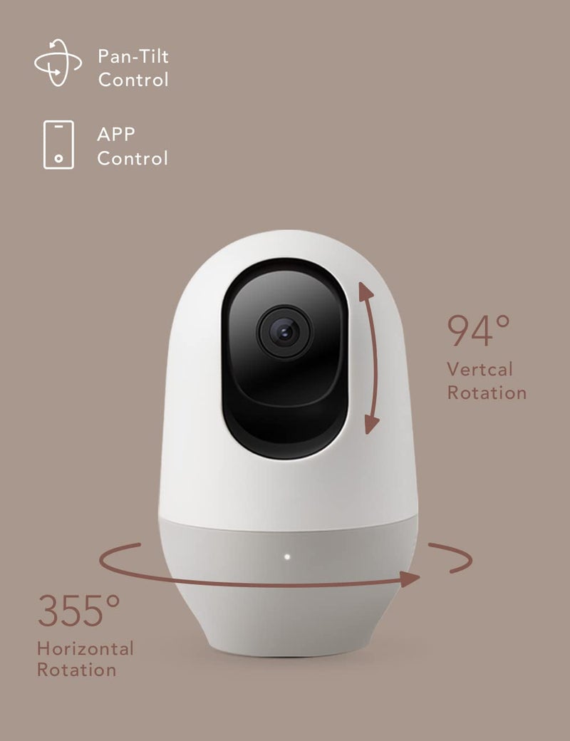 nooie Baby Monitor with SD Card,Baby Monitor with Camera 360 Camera, WiFi Baby Cam with Phone App, AI MotionTracking and Sound Detection,1080P Night Vision Two-Way Audio - Image 4