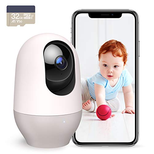 nooie Baby Monitor with SD Card,Baby Monitor with Camera 360 Camera, WiFi Baby Cam with Phone App, AI MotionTracking and Sound Detection,1080P Night Vision Two-Way Audio - Image 1