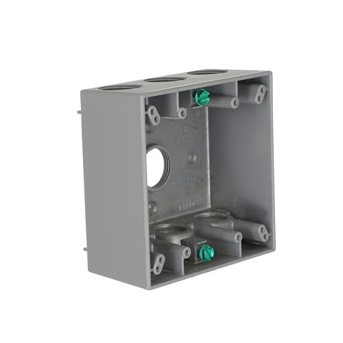 BELL 2-Gang Weatherproof Box, Seven 3/4 in. Threaded Outlets, Gray - Image 5