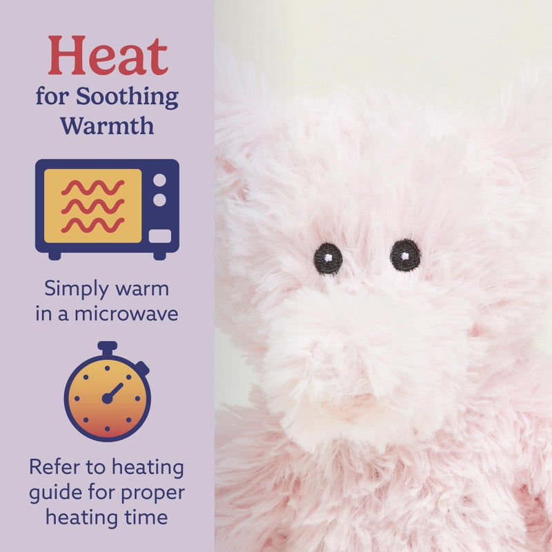 warmies Junior Microwavable & Weighted Stuffed Animals, Pink Elephant - Heated Stuffed Animal Plushie for Warmth & Comfort - Cute Soft Plush Toys for Adults & Children (Boys, Girls, Babies & Toddlers) - Image 4