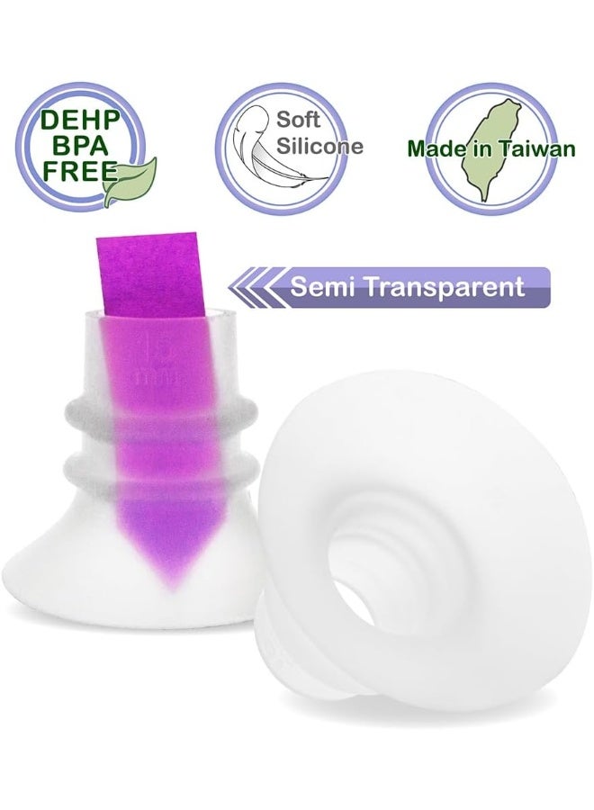 NENESUPPLY إدخالات فلانج 15 مم من نينسوبلاي الجيل الثاني متوافقة مع فلانج 24 مم من إلفي سترايد سبكترا مومكوزي ويلو، تقليل 24 مم إلى 15 مم، ليست قطع غيار مضخة إلفي الأصلية - Image 3