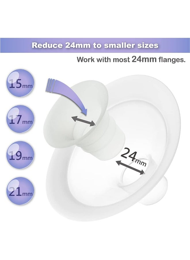 NENESUPPLY إدخالات فلانج 15 مم من نينسوبلاي الجيل الثاني متوافقة مع فلانج 24 مم من إلفي سترايد سبكترا مومكوزي ويلو، تقليل 24 مم إلى 15 مم، ليست قطع غيار مضخة إلفي الأصلية - Image 2