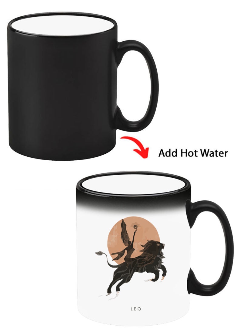 Theodor Color Changing Heat Sensitive Ceramic Mug, Image Revealed When HOT Liquid is Added! Leo-01 - Image 1