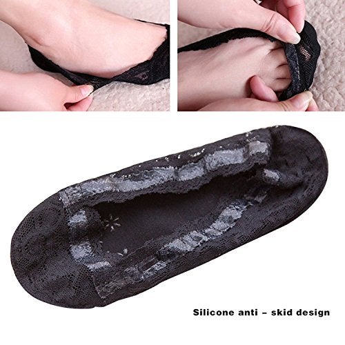 SNUG STAR Lace Socks Womens Fashion Liner No Show Sock Non Slip Sock Thin Low Cut Casual Socks (Lace 6 Pairs (Multicolor Set)) - Image 3