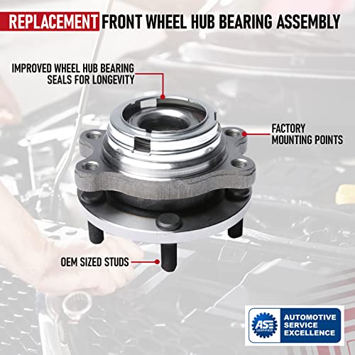 AA Ignition Replacement Front Wheel Hub Bearing Assembly - Compatible with Infiniti & Nissan Vehicles - JX35, QX60, Altima, Maxima, Maxima,Pathfinder - Replaces 513296, 951-403, 40202-3JA1A - Image 4