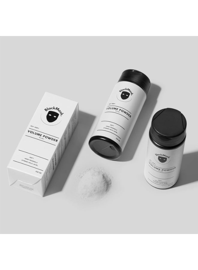 بلاك ماسك بودرة حجم للرجال، بودرة ناعمة صديقة للشعر بقوة تثبيت عالية، سهلة التطبيق، تضيف قوامًا وحجمًا على الفور، مكونات طبيعية بالكامل، بودرة تثبيت قوية للشعر للرجال 0.5 أونصة - Image 5