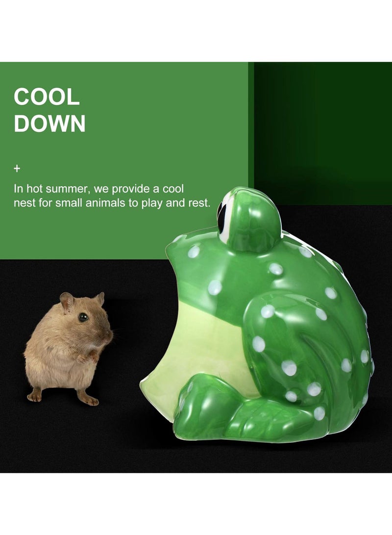 GGOOT Cartoon Pet Hideout Cave, Hamsters Ceramic Hideout Hut Cave House Adornment Mini Hut Cage for Chinchilla Hamster Small Animals, - Image 5