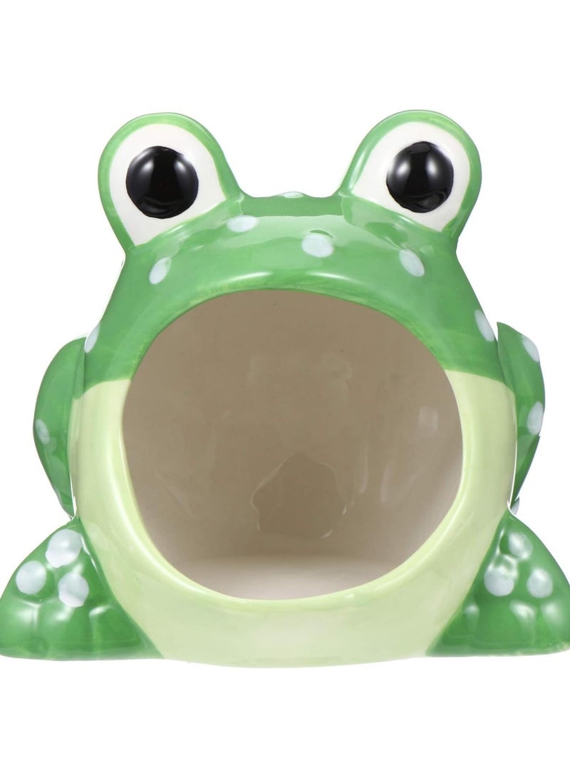 GGOOT Cartoon Pet Hideout Cave, Hamsters Ceramic Hideout Hut Cave House Adornment Mini Hut Cage for Chinchilla Hamster Small Animals, - Image 1