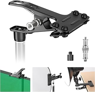 EMART EMART 5/8" Heavy Duty Metal Large Clip Clamp and 3/8" Female Threads,Photography Reflector Holder with 3/8" Turn 1/4" - Image 1