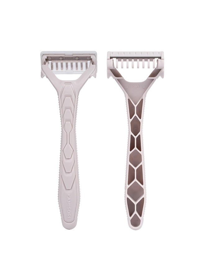 FURR Disposable Body Hair Removal Shaving Razor - 5 Razor | Painless Body Hair Removal With Aloe Vera and Vitamin E Padding | Precision Of Japanese Blades - Image 2