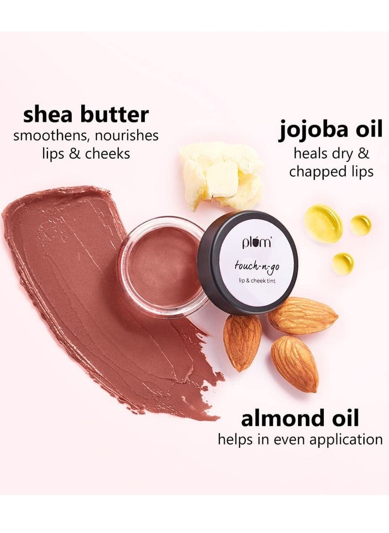 Plum Touch Lip Cheek Tint Highly Pigmented 123 Mauve Brown