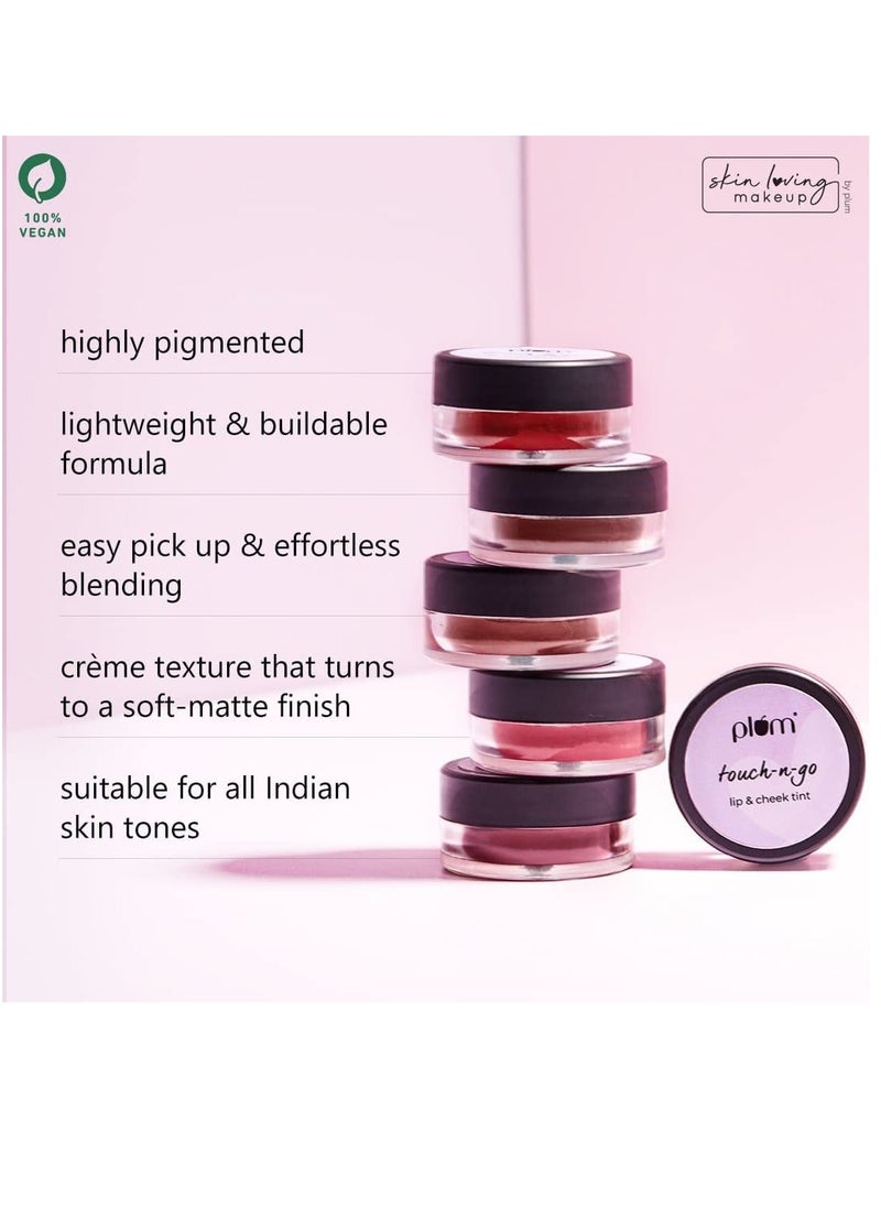 Plum Touch Lip Cheek Tint Highly Pigmented 123 Mauve Brown