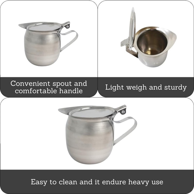 IMUSA USA Stainless Steel Creamer with Cover, 10oz, 10 ounces, Silver - Image 2