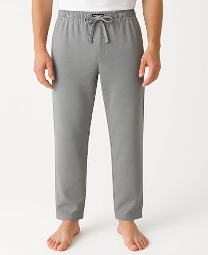 Andrew Scott Men's 6 Pack 100% Cotton Jersey Knit Yoga Lounge & Sleep Pajama Pants (6 Pack - Navy/Black/Royal/Hunter/White/Grey, Medium) - Image 3