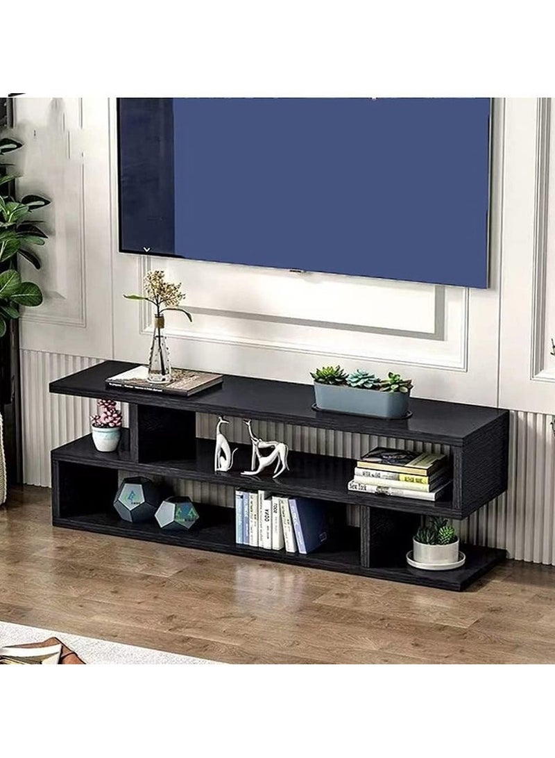DubaiGallery Modern TV Table, TV Bench, TV Cabinet with Storage Shelves – Multifunctional TV Desk for Entertainment Center – Stylish and Functional Media Console for Home Living Room  - Image 1