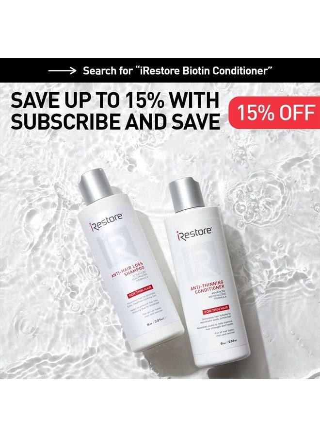 iRestore Anti Thinning Shampoo - Biotin Shampoo for Hair Growth - Anti Hair Loss Shampoo for Men & Women, Hair Thinning Shampoo for Thinning Hair and Hair Loss, Thickening Shampoo & Volumizing Shampoo - Image 4