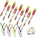 DTDR Rocket Slingshot Flying with LED Lights Glow The Dark Party12 Launchers 12 LED HelicoptersSlingshot Amazing Arrow Helicopter Glow Supplies for Kids 24 Pieces - Image 3