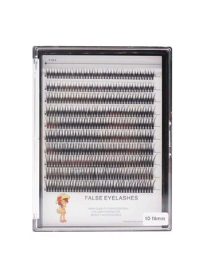 Bodermincer 400pcs 8-10-12-14-16mm Mixed/10-12-14-16mm Mixed Professional Makeup Individual Cluster EyeLashes Grafting Mink False Eyelashes Extension Individual Eyelash Bunche (10-12-14-16mm Mixed) - Image 3