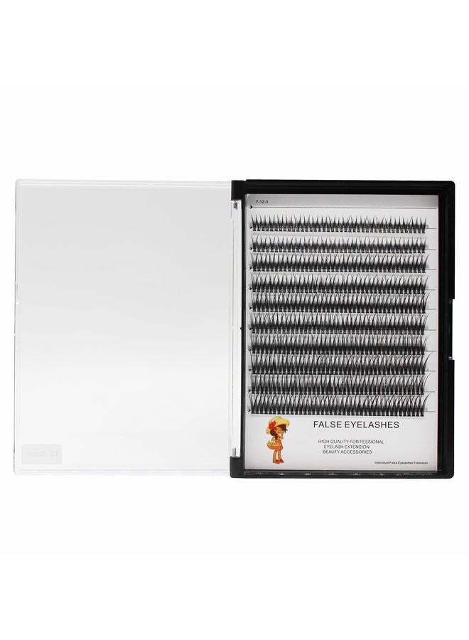 Bodermincer 400pcs 8-10-12-14-16mm Mixed/10-12-14-16mm Mixed Professional Makeup Individual Cluster EyeLashes Grafting Mink False Eyelashes Extension Individual Eyelash Bunche (10-12-14-16mm Mixed) - Image 2