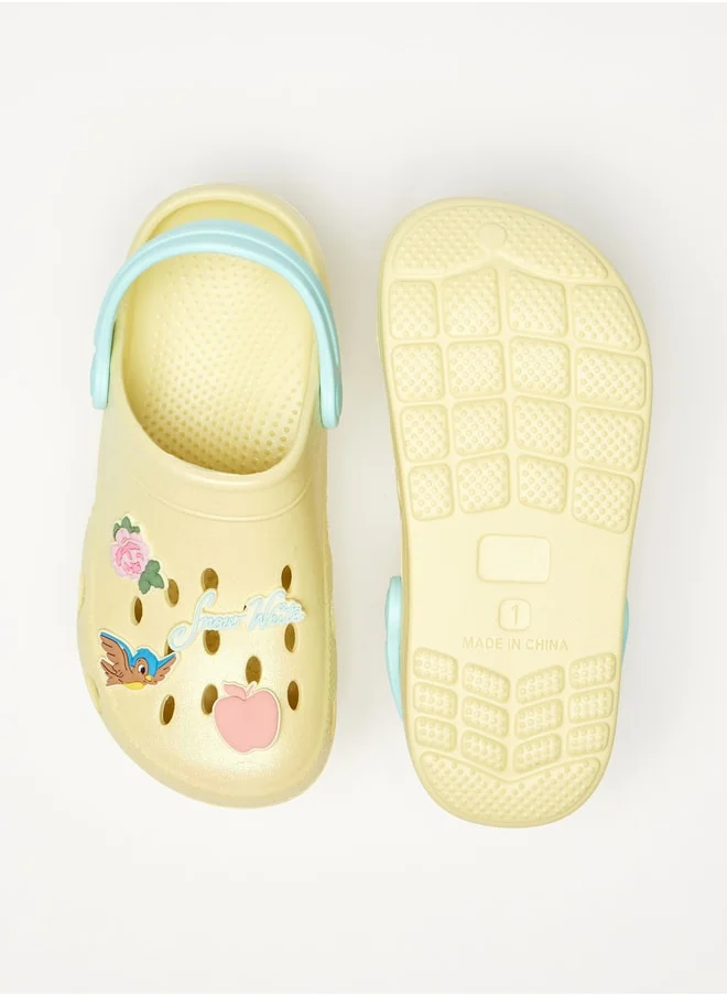 ديزني Girls Snow White Applique Detail Clogs