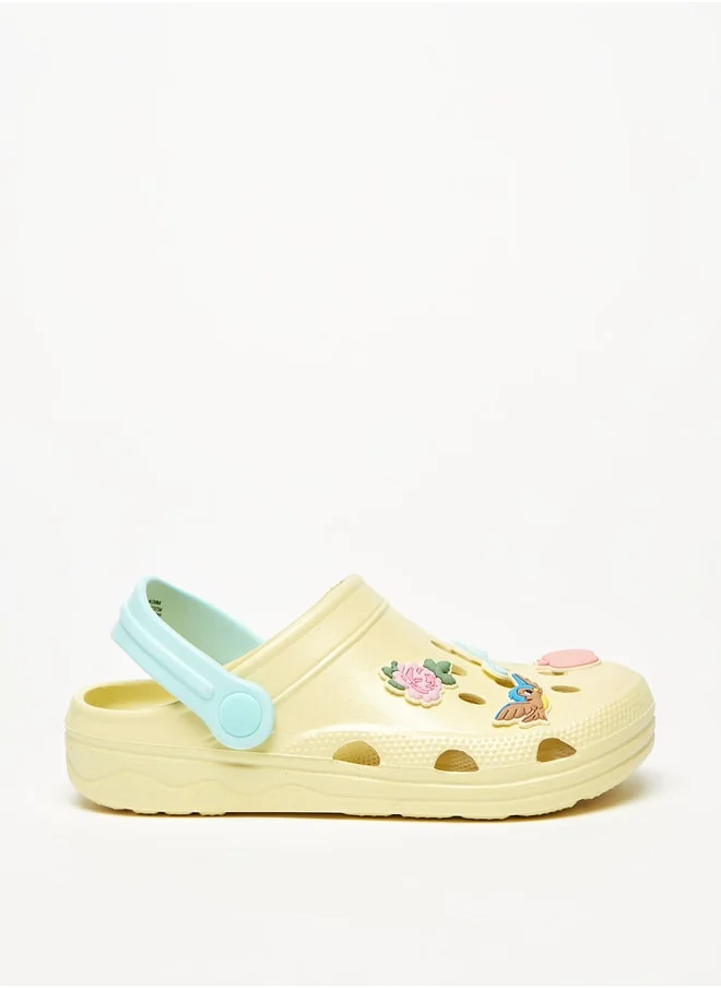 ديزني Girls Snow White Applique Detail Clogs