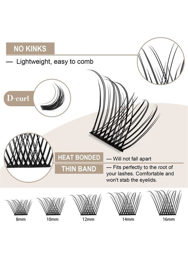 B&qaugen - DIY Lash Extension Kit B01 Lash Cluster B&Q DIY Eyelash Extension Kit Individual Lashes Eyelash Clusters with Mascara Brush Eyelash Glue Remover Lash Applicators for DIY Eyelashes Extensions (Kit,B01) - Image 1