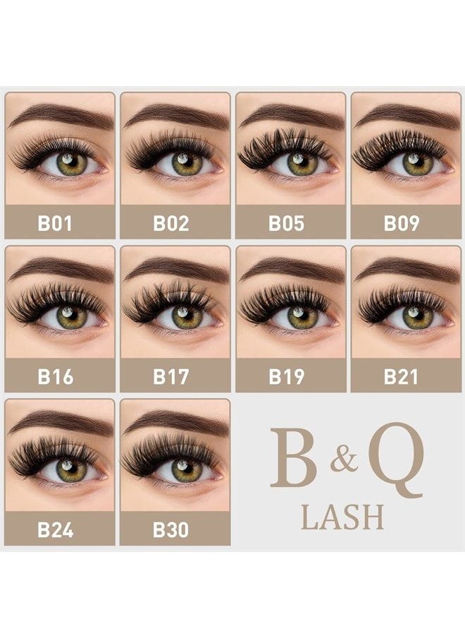 B&qaugen - DIY Lash Extension Kit B01 Lash Cluster B&Q DIY Eyelash Extension Kit Individual Lashes Eyelash Clusters with Mascara Brush Eyelash Glue Remover Lash Applicators for DIY Eyelashes Extensions (Kit,B01) - Image 1