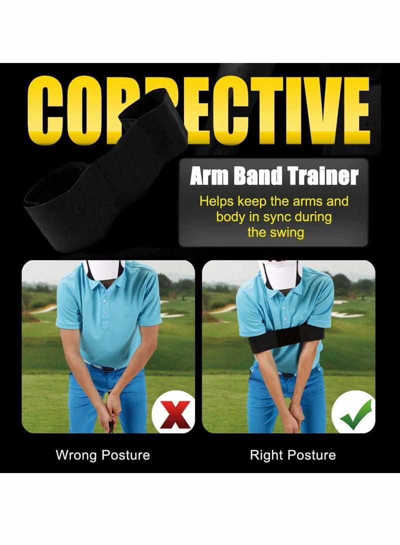 Y&D Golf Swing Training Aids Set, Trainer with Arm Band, Wrist Brace Elbow Correction, Hinge Trainer, Leg Rod Corrector for Men Women Golfer Improve Level - Image 2