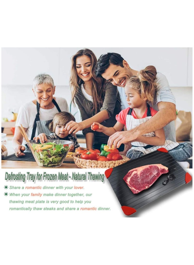 Zikra Defrosting Tray for Frozen Meat, Rapid Thawing Tray, Natural Thawing Without Microwave or Hot Water, Maintain Nutrients and Taste, Meat Defrosting Board Realizes Fast and Safe Thawing, 14" x 8" - Image 5