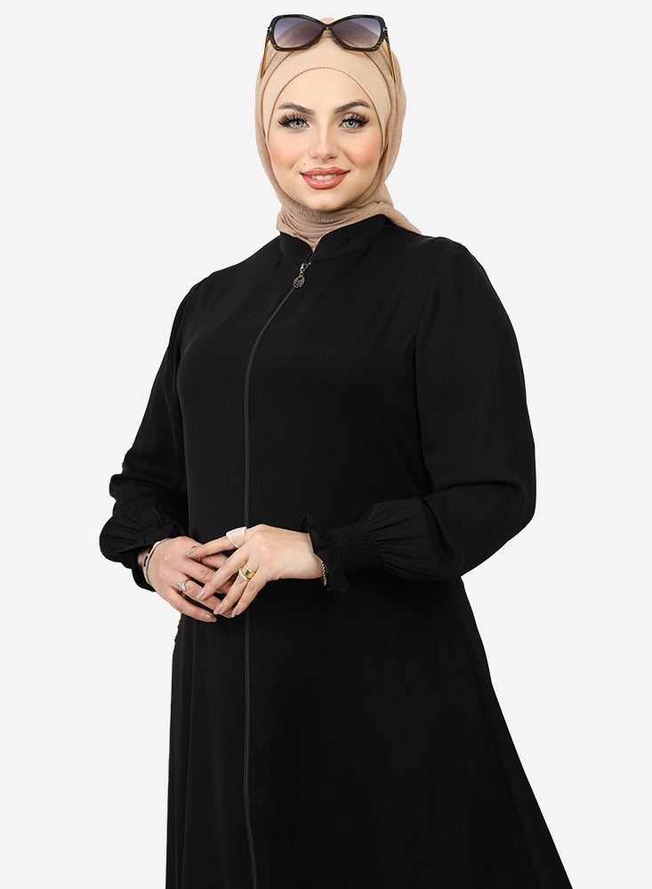 عباية كم استيك من الحرير الفاخر كود 5147  - Image 1