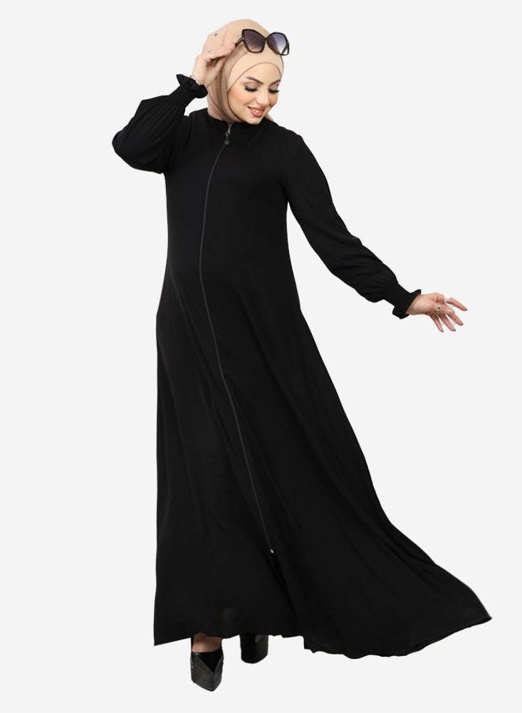 عباية كم استيك من الحرير الفاخر كود 5147  - Image 2