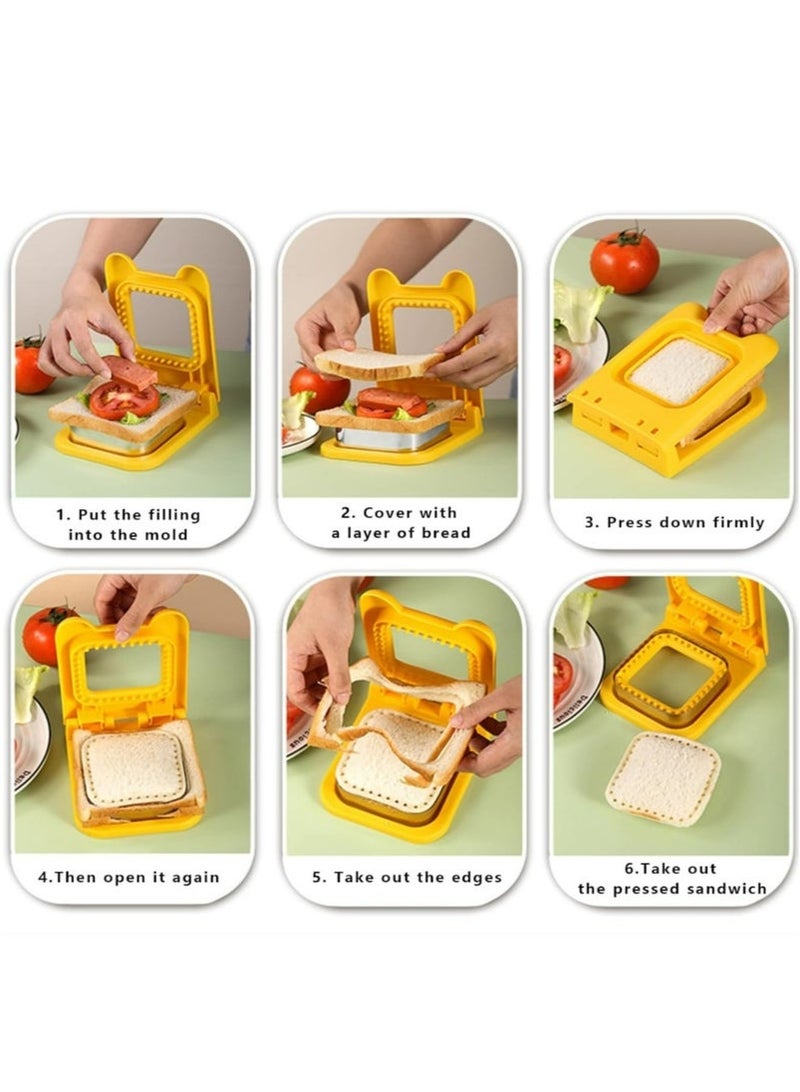 KENSON Uncrustable Sandwich Maker Cutters for Kids Lunch,Mini Cookie Cutter and Sealer - Image 2