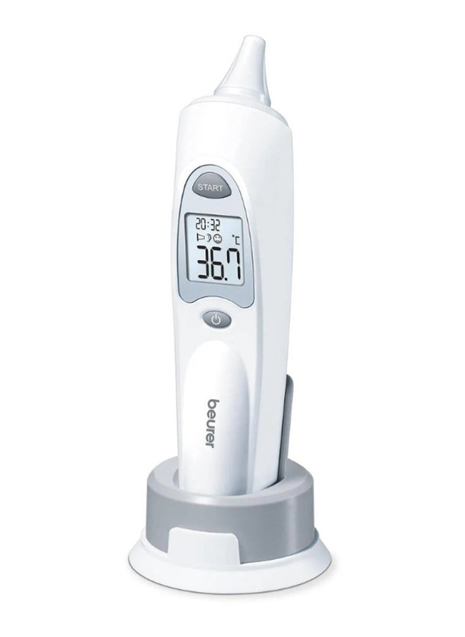 Beurer FT58 Ear Thermometer, Hygienic And Safe Measurement, Interchangeable Protective Cap, Durable, 6 Months+, 15.5 X 3.8 X 4.7 CM  White And Grey  - Image 1