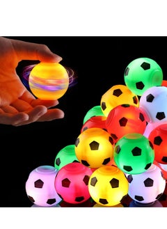 12 Pack Soccer Party Favors Light Up Fidget Spinner Soccer Ball Toys Soccer Basket Stuffers Gifts Toy for Classroom Prizes Return Gifts for Kids Birthday Party Party Favors