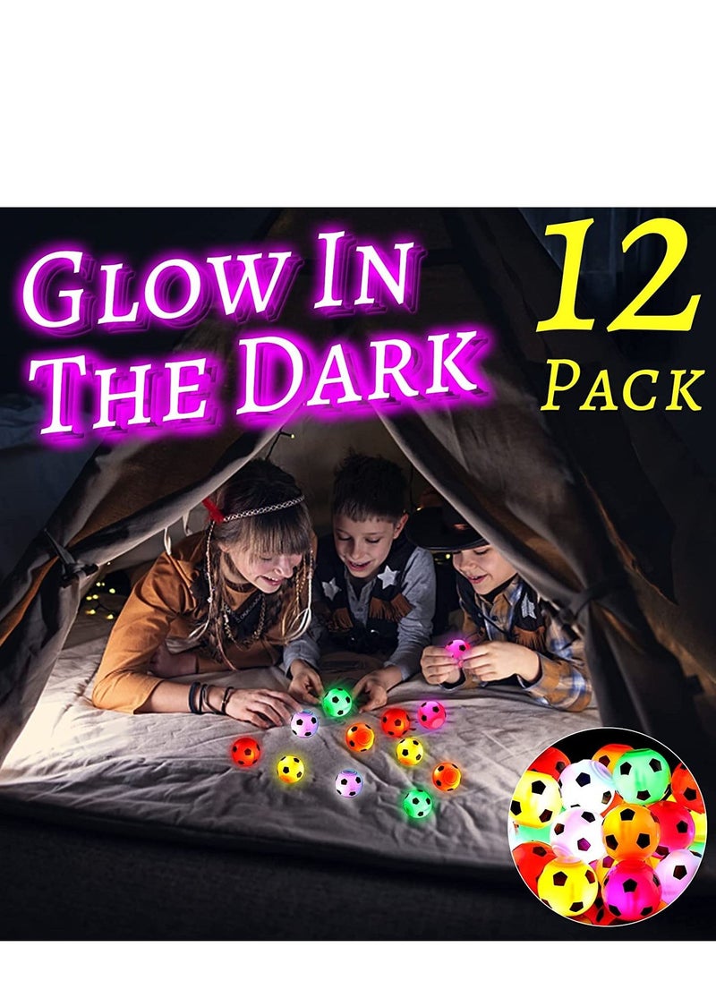 SYOSI - 12 Pack Soccer Party Favors Light Up Fidget Spinner Soccer Ball Toys Soccer Basket Stuffers Gifts Toy for Classroom Prizes Return Gifts for Kids Birthday Party Party Favors - Image 1