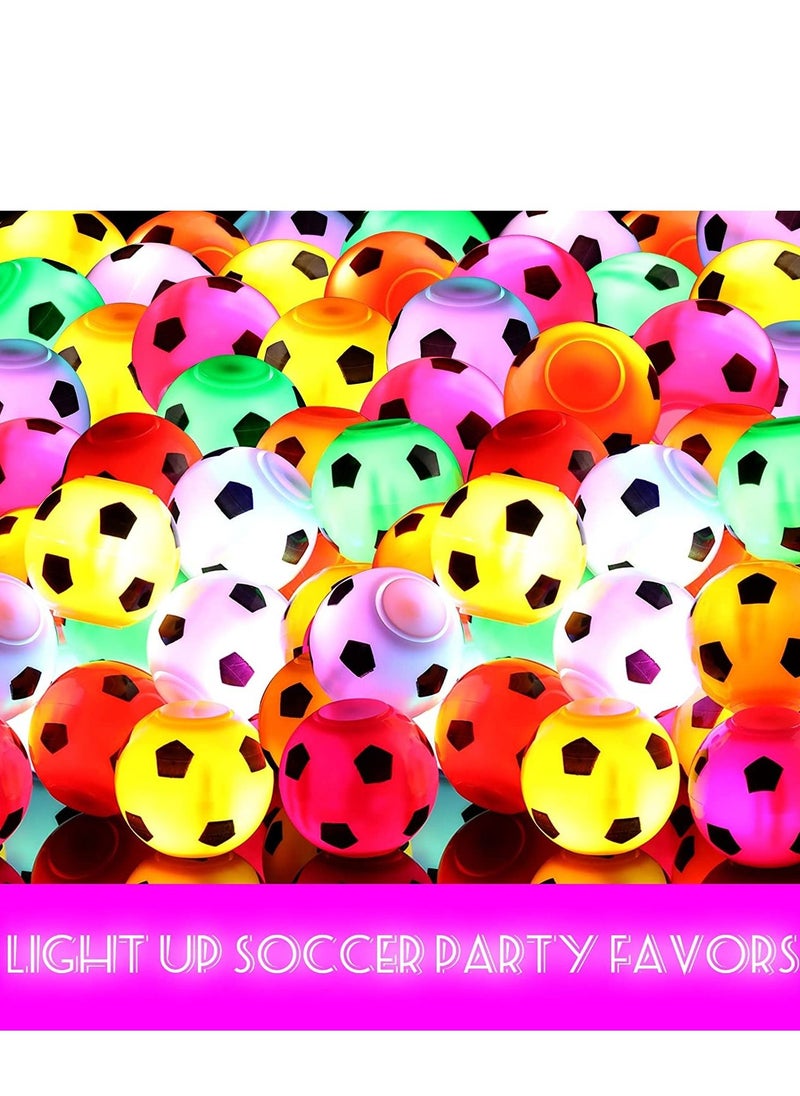 SYOSI - 12 Pack Soccer Party Favors Light Up Fidget Spinner Soccer Ball Toys Soccer Basket Stuffers Gifts Toy for Classroom Prizes Return Gifts for Kids Birthday Party Party Favors - Image 1