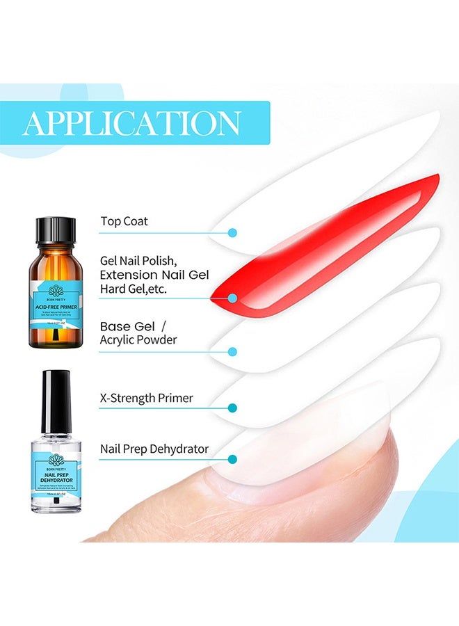 Born Pretty Nail Prep Dehydrator Acid-Free Primer Kit, Professional Grade Adhesion Enhancer for Acrylic Nails, UV Gel Nails & Natural Nail Beds - Image 5