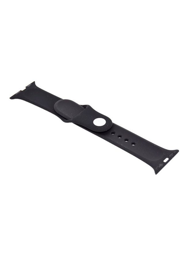 NIBEMINENT Rubber Band For Apple Watch 42 mm Black