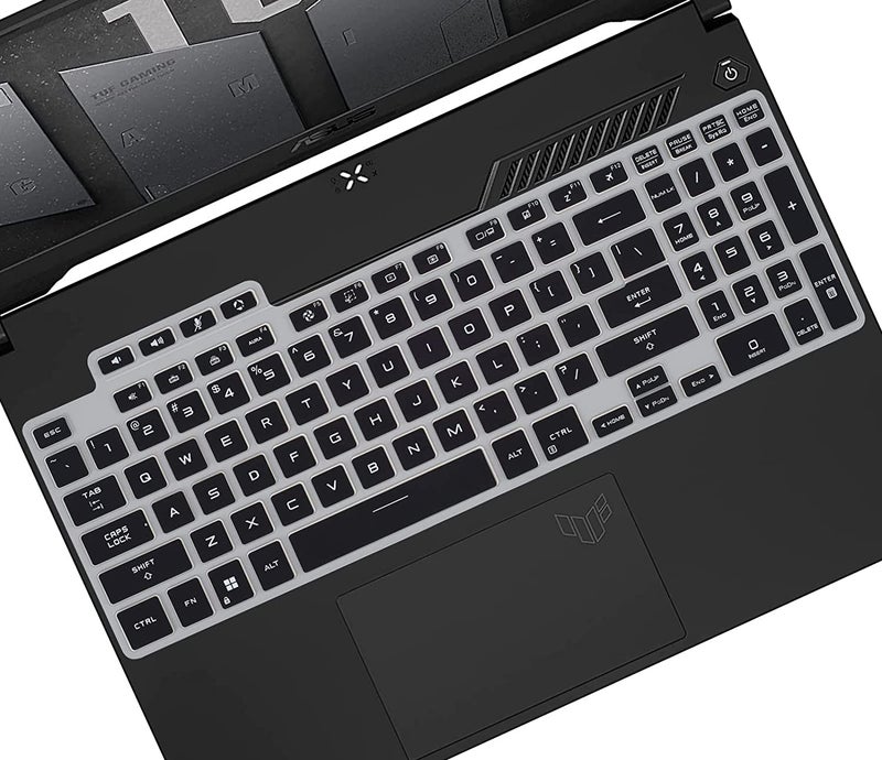 RAYA Silicone Keyboard Cover for ASUS TUF 2022 & ASUS TUF 2023 A15 / A16 / A17 / F15 / F17 & ASUS TUF 2024 A15 Gaming Laptops (Black) - Image 1