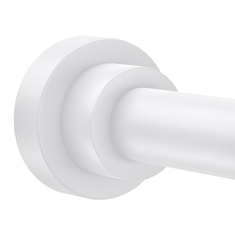 Brunttype Shower Curtain Rod 31-80 in Adjustable Curtain Rod No Drilling Tension Shower Rod Stainless Steel for Bathroom Room Divider, White - Image 1