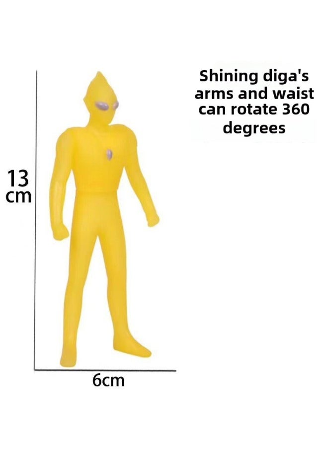 Generic - 13CM Ultraman Soft Plastic Tiga Style Maltos Galaxy Zero Tiga Superman Children's Hot Toys Wholesale-Color:87, Ultraman Golden - Image 1