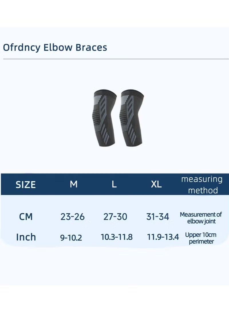 Ofrdncy 2 Pack Elbow Support, Compression Support Sleeves, Compression Sports Elbow Pads, Fitness Cycling Sports Elbow Pads, Joint Pain Relief Elbow-MSize - Image 5