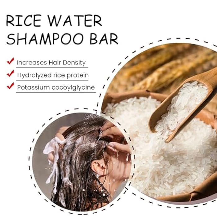 ARCHIDATE Rice Water 2 in 1 Shampoo and Conditioner Bars for Hair, 2 Pack Natural Rice Solid Shampoo Soap for Thinning Hair, Strengthen Root, Repair Damage Weak Hair, Reduce Frizz - Image 3