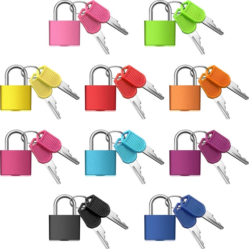PUTHAK Suitcase Locks with Keys Metal Padlocks Luggage Padlocks Multicolor Small Padlock Keyed Padlock for School Gym 8  - Image 1