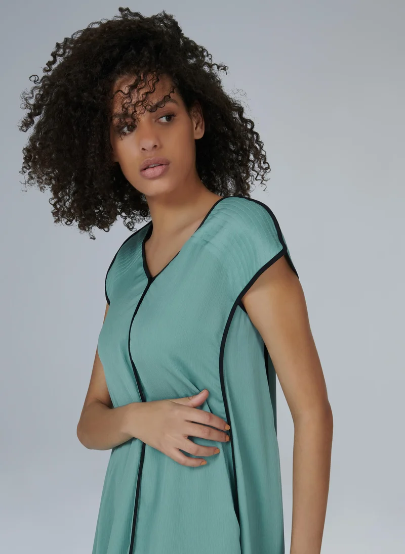 leem  Quilted Shoulder Dress - Shorter length for Women | Best Price UAE