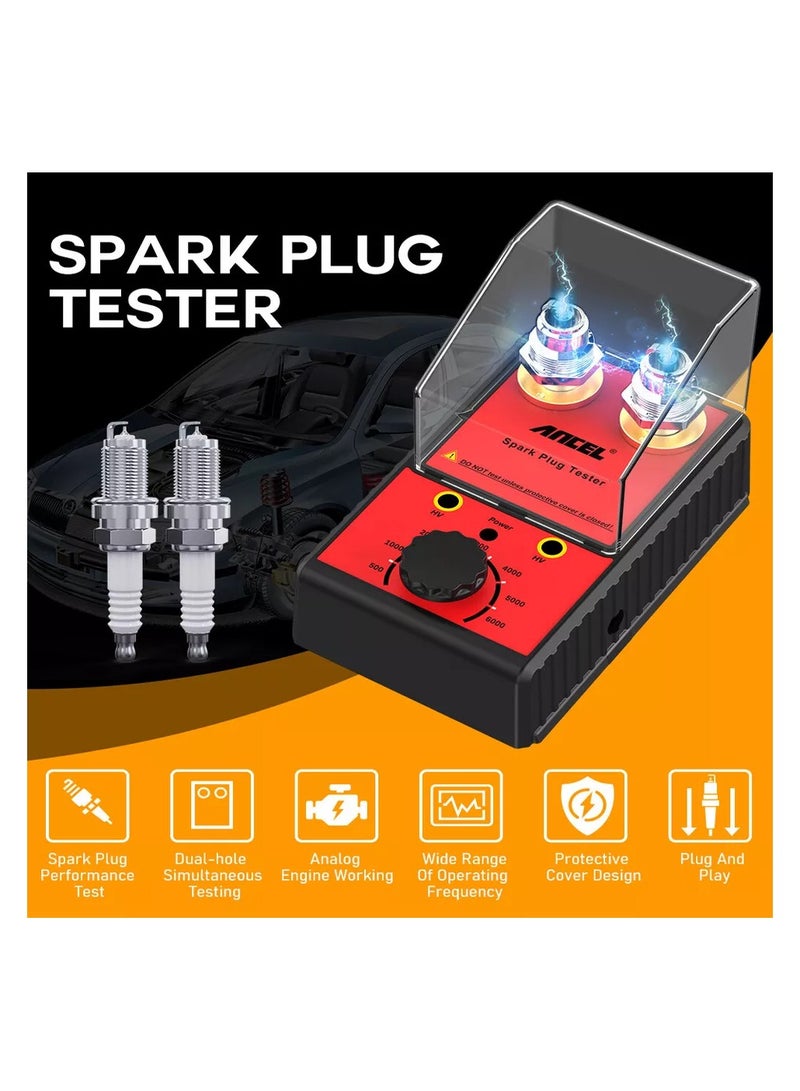 Ancel Car MotorBike Spark Plug Ignition Tester Auto Diagnostic Double Hole Analyzer - Image 2