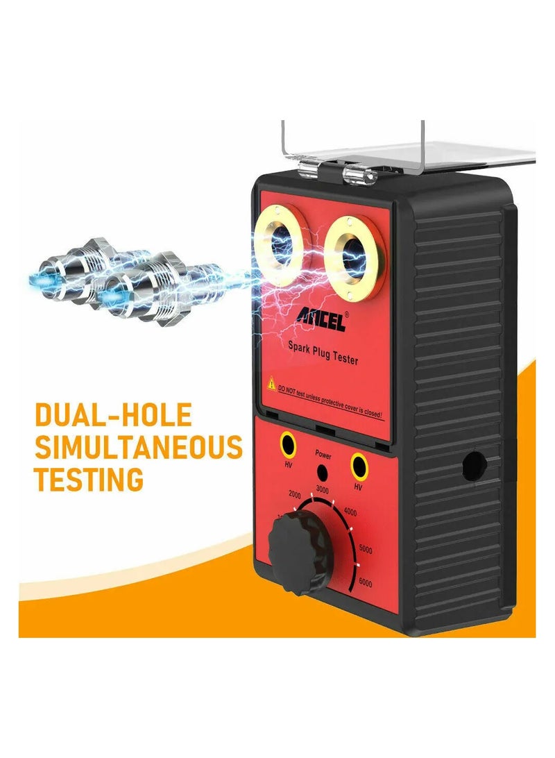 Ancel Car MotorBike Spark Plug Ignition Tester Auto Diagnostic Double Hole Analyzer - Image 3