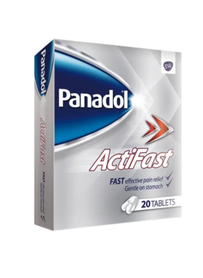 بانادول أقراص أكتي فاست لتسكين الألم – 20 قرصًا - Image 1